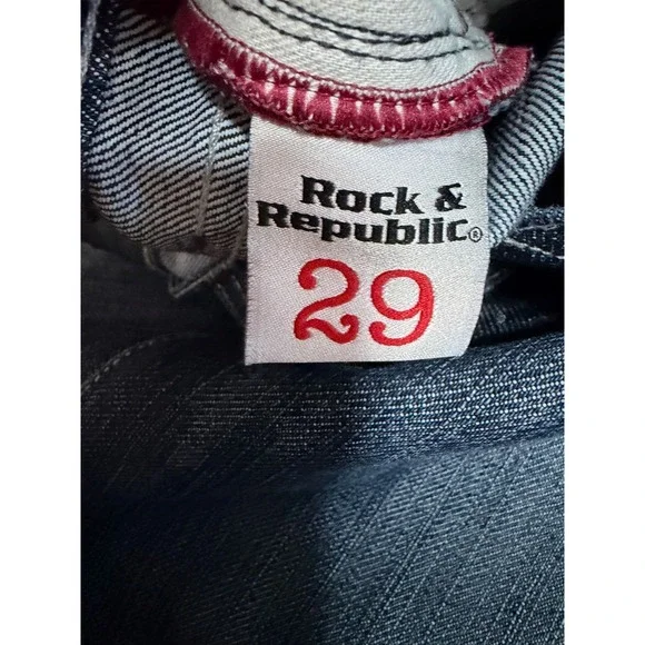Rock & Republic Y2K Flare Jeans Womens Size 29 Indie Sleaze Vintage Denim - Picture 4 of 8